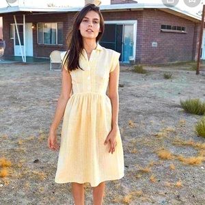 Christy Dawn-The Piper Dress Yellow Stripe